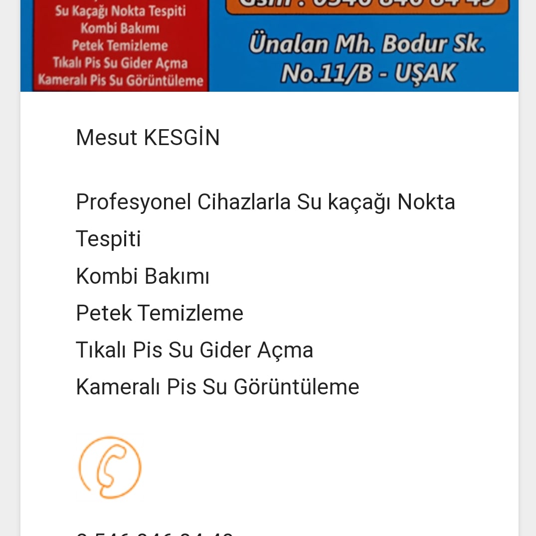 Uşak kombi servisi 